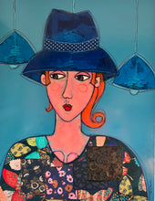 Charger l&#39;image dans la galerie, Simsa, Buste au chapeau bleu, 2025
